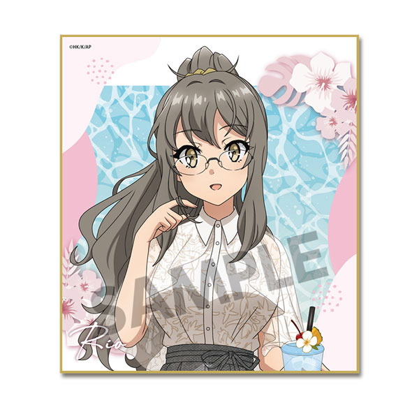Hobby Stock Seishun Buta Yarou Series New Illustration Mini Shikishi Rio Futaba Vacation ver. รูปภาพ 1