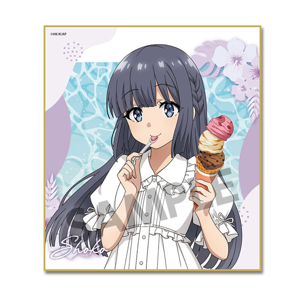 Hobby Stock Seishun Buta Yarou Series New Illustration Mini Shikishi Shoko Makinohara Vacation ver. Bild 1
