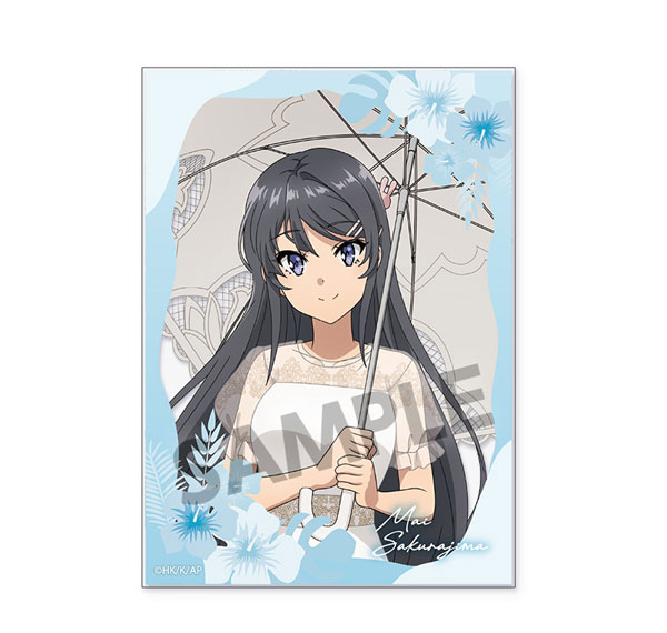 Hobby Stock Seishun Buta Yarou Series New Illustration Acrylic Card Mai Sakurajima Vacation ver. รูปภาพ 1
