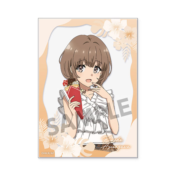 Hobby Stock Seishun Buta Yarou Series New Illustration Acrylic Card Kaede Azusagawa Vacation ver. รูปภาพ 1