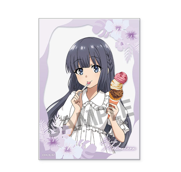 Hobby Stock Seishun Buta Yarou Series New Illustration Acrylic Card Shoko Makinohara Vacation ver. รูปภาพ 1
