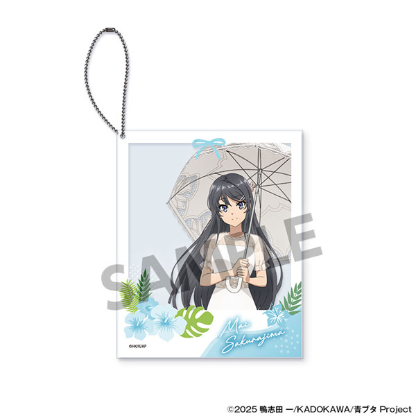 Hobby Stock 青春ブタ野郎シリーズ 新規イラスト ポラロイド風アクリルキーホルダー 桜島麻衣 バケーションver. 画像 1