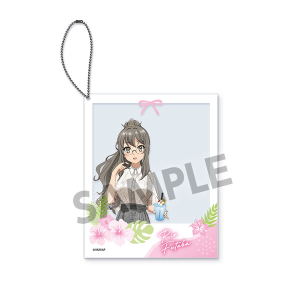 Hobby Stock Seishun Buta Yarou Series New Illustration Polaroid Style Acrylic Keychain Rio Futaba Vacation ver. รูปภาพ 1