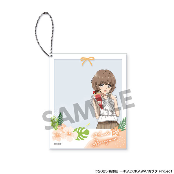 Hobby Stock Seishun Buta Yarou Series New Illustration Polaroid Style Acrylic Keychain Kaede Azusagawa Vacation ver.