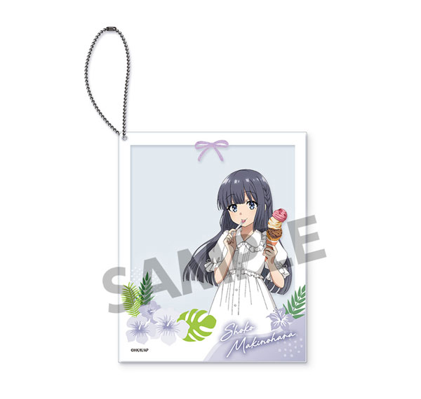 Hobby Stock Seishun Buta Yarou Series New Illustration Polaroid Style Acrylic Keychain Shoko Makinohara Vacation ver. รูปภาพ 1