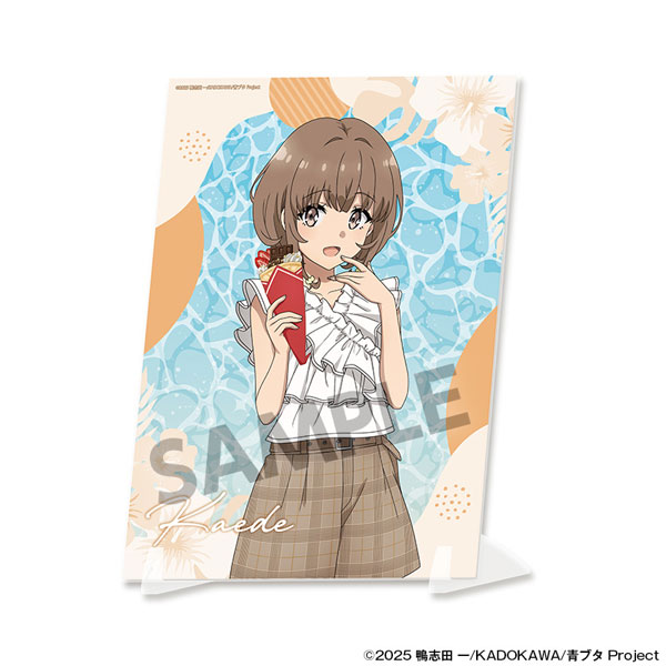 Hobby Stock Seishun Buta Yarou Series New Illustration Visual Acrylic Plate Kaede Azusagawa Vacation ver.