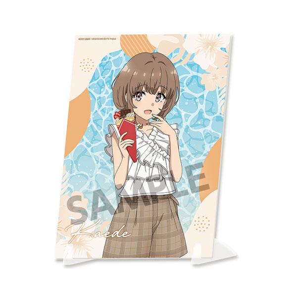 Hobby Stock Seishun Buta Yarou Series New Illustration Visual Acrylic Plate Kaede Azusagawa Vacation ver. รูปภาพ 1