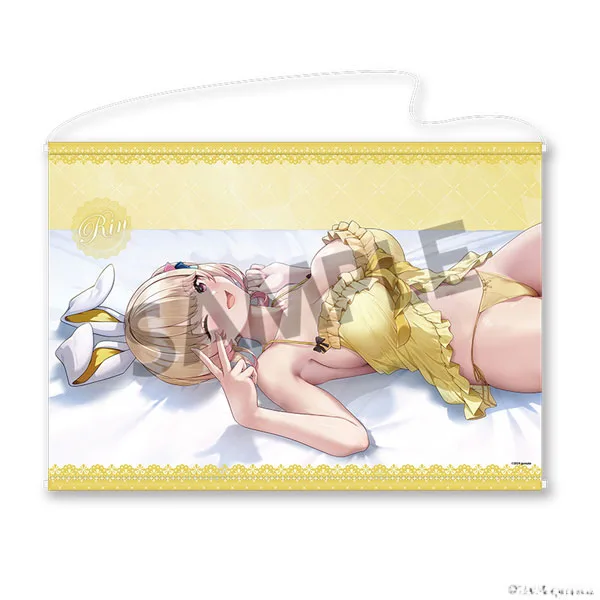 Hobby Stock Bunny Garden New Illustration B2 Wall Scroll Rin Sleeping Together A ver.
