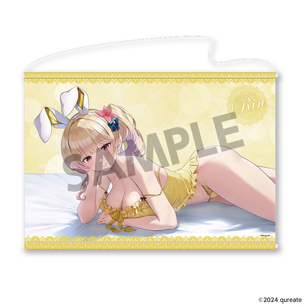 Hobby Stock Bunny Garden New Illustration B2 Wall Scroll Rin Sleeping Together B ver.