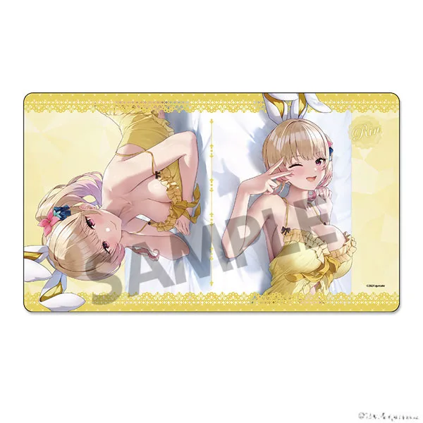 Hobby Stock Bunny Garden New Illustration Rubber Mat Rin Sleeping Together ver. gambar 1