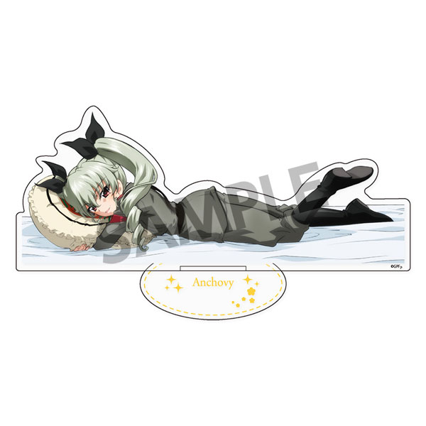 Hobby Stock Girls und Panzer das Finale BIG Acrylic Stand Anchovy Sleeping Together A ver. รูปภาพ 1