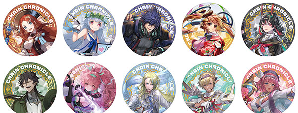 Midobiyo Chain Chronicle Trading Tin Badge vol.4 10Pack BOX รูปภาพ 1