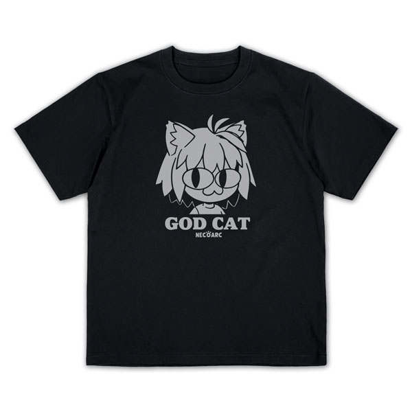 COSPA Tsukihime -A piece of blue glass moon- GOD CAT Neko Arc Plating T-shirt /BLACK-S