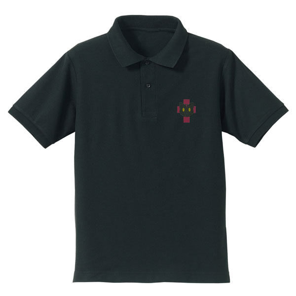COSPA KonoSuba Chomusuke One Point Embroidery Polo Shirt /BLACK-M