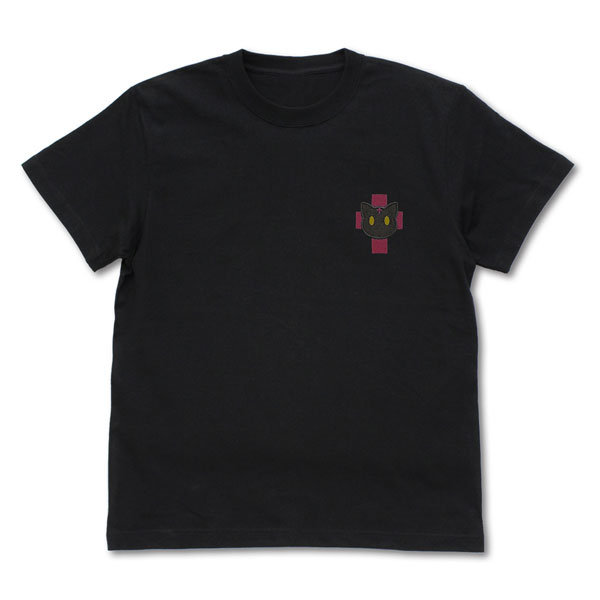 COSPA KonoSuba Chomusuke One Point Embroidery T-shirt /BLACK-L
