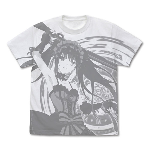 COSPA Date A Live IV Kurumi Tokisaki All Print T-shirt /WHITE-XL