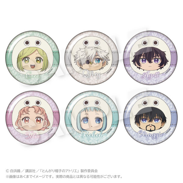 Stella Notes TV Anime "Witch Hat Atelier" Trading Marumates Tin Badge 6Pack BOX
