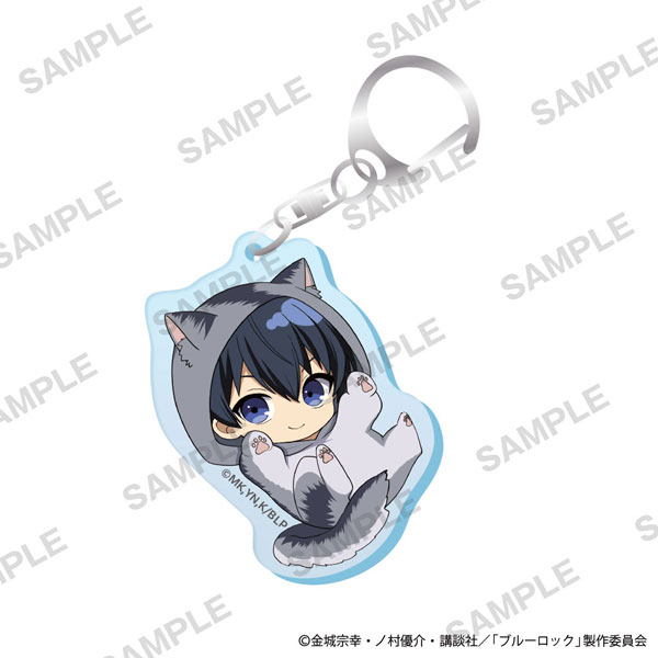 KADOKAWA TV Anime Blue Lock Mini-Character Acrylic Keychain Cat Mascot Costume Ver. - Yoichi Isagi