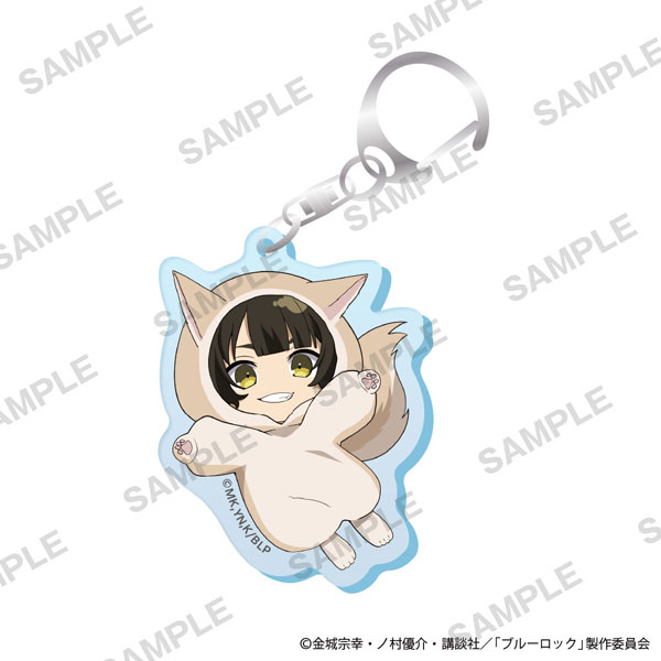 KADOKAWA TV Anime Blue Lock Mini-Character Acrylic Keychain Cat Mascot Costume Ver. - Meguru Bachira รูปภาพ 1