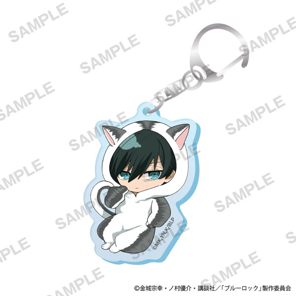 KADOKAWA TV Anime Blue Lock Mini-Character Acrylic Keychain Cat Mascot Costume Ver. - Rin Itoshi