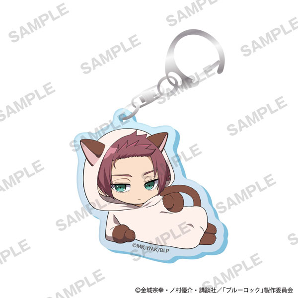 KADOKAWA TV Anime Blue Lock Mini-Character Acrylic Keychain Cat Mascot Costume Ver. - Sae Itoshi imagen 1