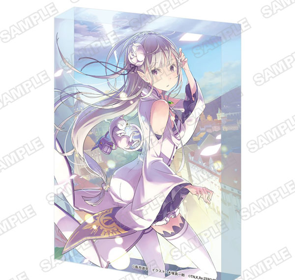 KADOKAWA Re:ZERO -Starting Life in Another World- Acrylic Block Vol. 1 Cover Illustration รูปภาพ 1