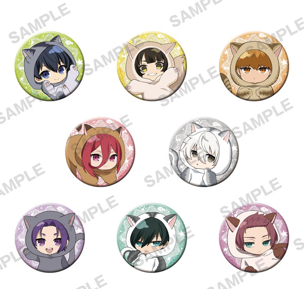 KADOKAWA TV Anime Blue Lock Tradable Glimmering Tin Badge Cat Mascot Costume Ver. 8Pack BOX Bild 1