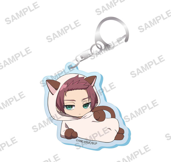 KADOKAWA TV Anime Blue Lock Mini-Character Acrylic Keychain Cat Mascot Costume Ver. - Sae Itoshi Bild 1