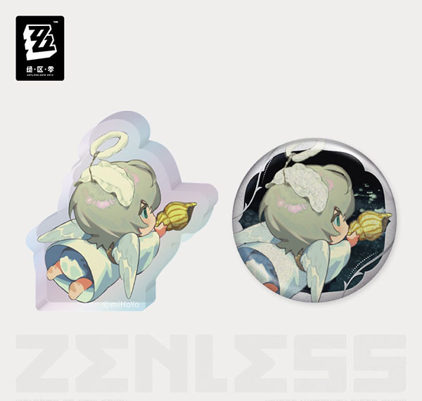 miHoYo Zenless Zone Zero Concerted Channel Series The Impending Crash of Waves Mini Tin Badge & Mini Acrylic Stand Set Wise รูปภาพ 1