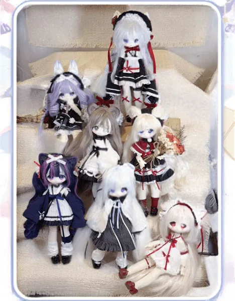 meki "Flyffy Goodnight" 1/6 Rooted Hair Complete Doll Collection 6Pack BOX