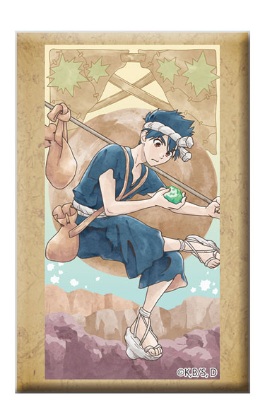 Toho Dr. STONE Square Tin Badge w/Stand Chrome รูปภาพ 1