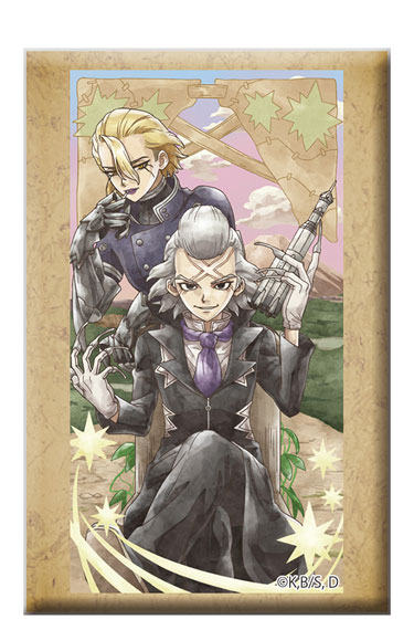 Toho Dr. STONE Square Tin Badge w/Stand Xeno & Stanley Bild 1