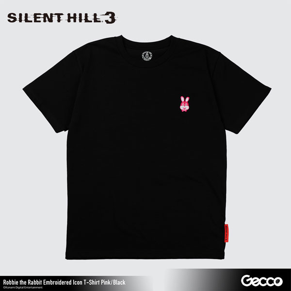 Gecco SILENT HILL 3/ Robbie the Rabbit Embroidery Icon T-shirt (Pink/Black) S