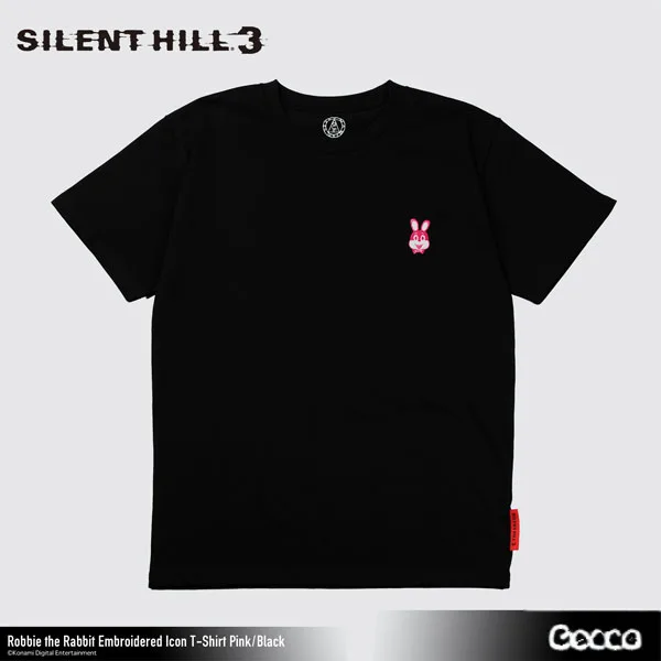 Gecco SILENT HILL 3/ 로비 더 래빗 자수 아이콘 티셔츠 (핑크/블랙) L 이미지 1