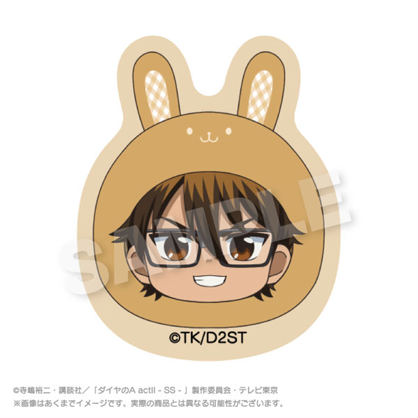 Stella Notes TV Anime "Ace of Diamond actII -Second Season-" Marumates Clip Rabbit ver. Kazuya Miyuki