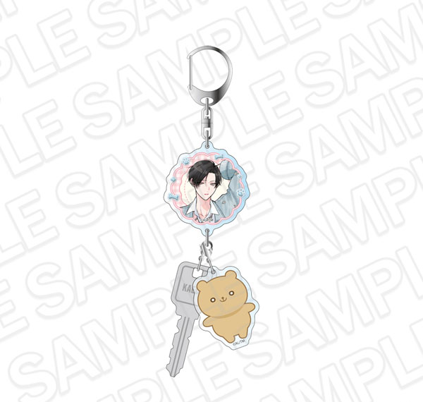 Contents Seed Onijoushi Gokuderasan wa Abakaretai. Spare Key Style Acrylic Keychain Kaede Gokudera With Doggy รูปภาพ 1