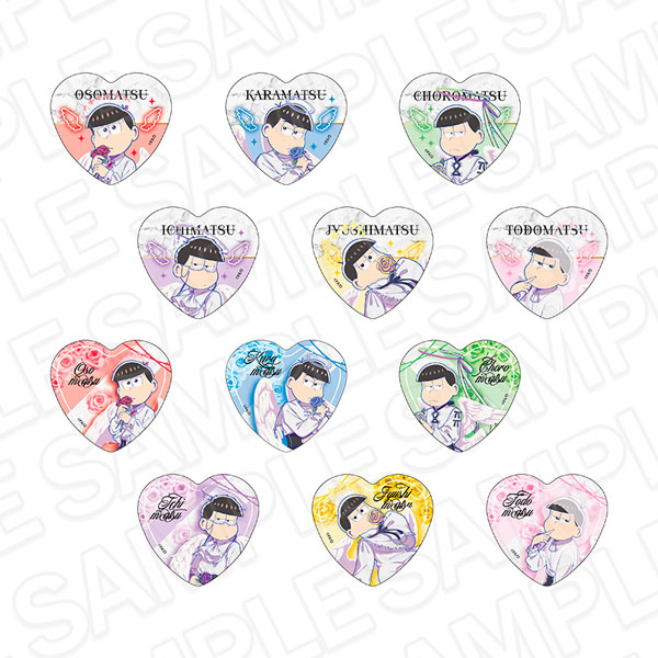 Contents Seed Osomatsu-san Heart-shaped Hologram Tin Badge (Random) Angel ver. 12 Item Set image 1