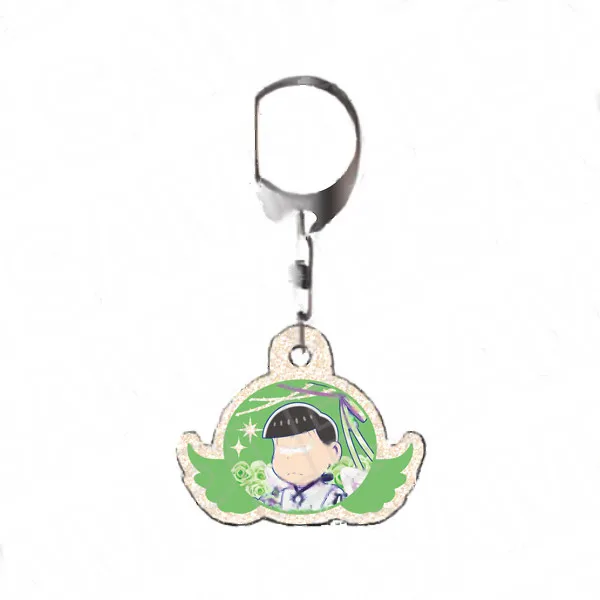 Contents Seed Osomatsu-san Glitter Acrylic Keychain Choromatsu Angel ver. รูปภาพ 1