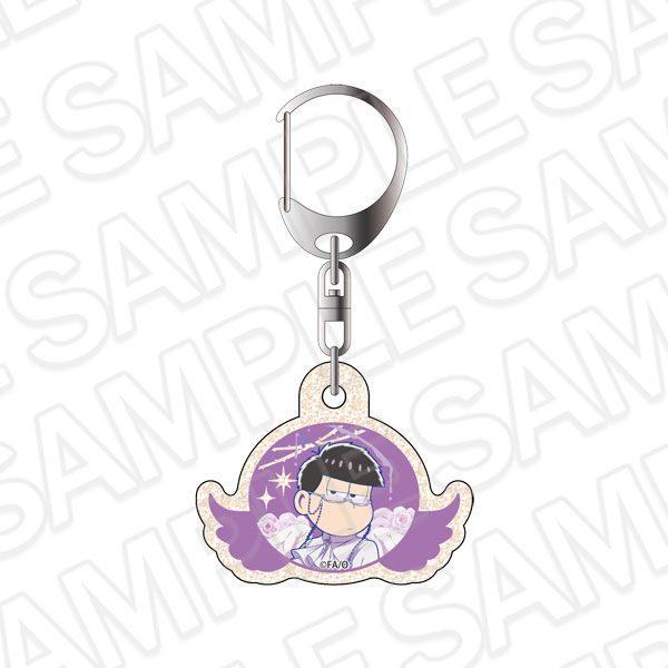 Contents Seed Osomatsu-san Glitter Acrylic Keychain Ichimatsu Angel ver. gambar 1