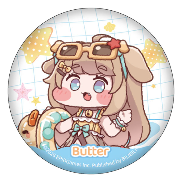 bilibili Trickal: Chibi Go Character Tin Badge Butter