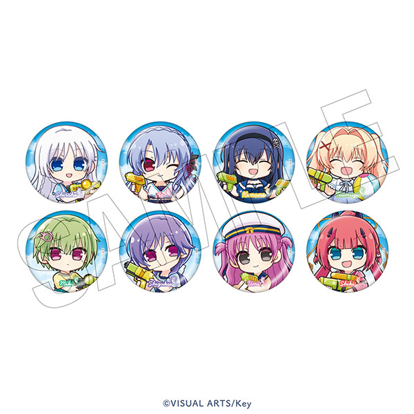 TOKYOGETS Summer Pockets REFLECTION BLUE [Water Fun] Trading Tin Badge 8 Item Set
