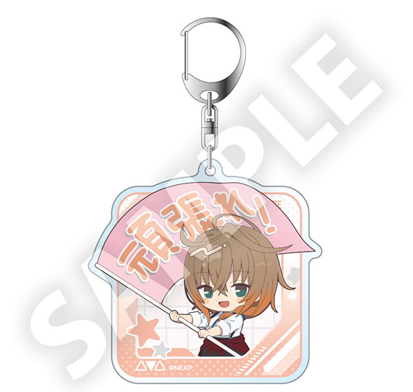 DMM.com Magical Girl Lyrical Nanoha Exceeds Gun Blaze Vengeance Furefriends Acrylic Keychain Shiina Kuze รูปภาพ 1
