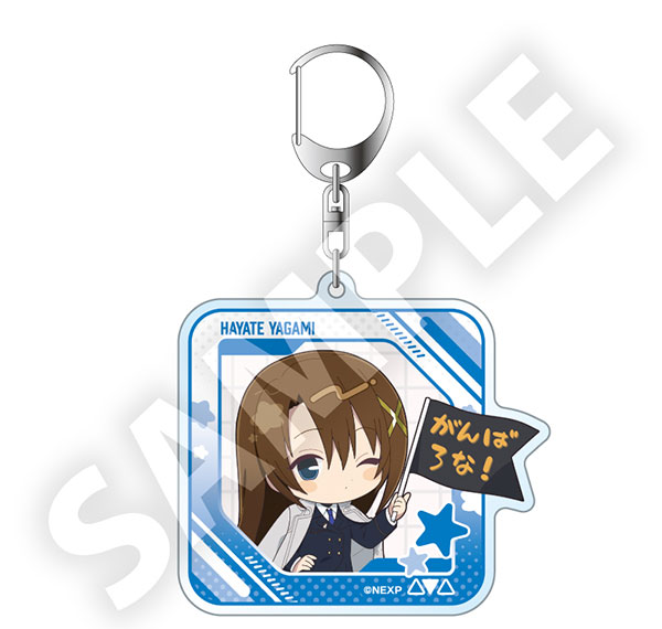 DMM.com Magical Girl Lyrical Nanoha Exceeds Gun Blaze Vengeance Furefriends Acrylic Keychain Hayate Yagami รูปภาพ 1