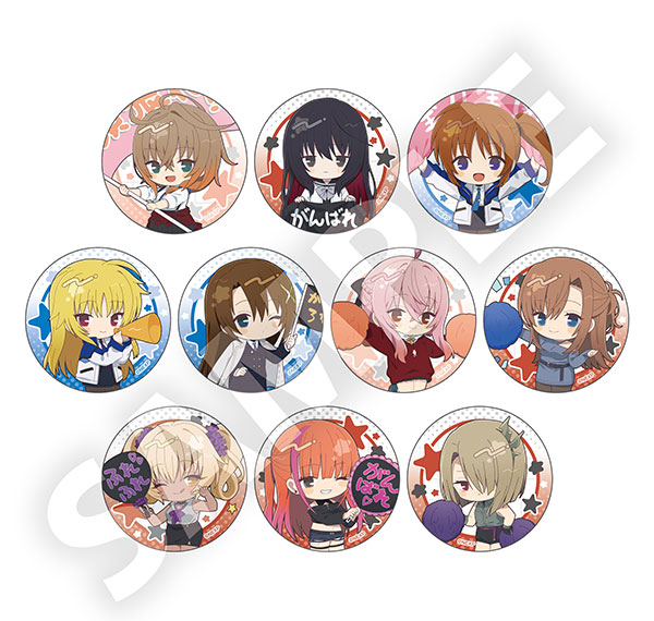 DMM.com Magical Girl Lyrical Nanoha Exceeds Gun Blaze Vengeance Furefriends Tin Badge 10Pack BOX รูปภาพ 1