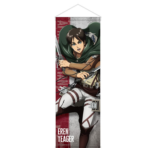 Caravan Attack on Titan B2 Half Wall Scroll Fighting ver. Eren Yeager Bild 1