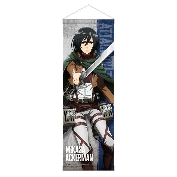 Caravan Attack on Titan B2 Half Wall Scroll Fighting ver. Mikasa Ackerman Bild 1
