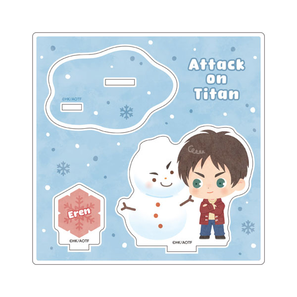 Caravan Attack on Titan Chibi Chara Acrylic Stand Snowman ver. Eren Yeager