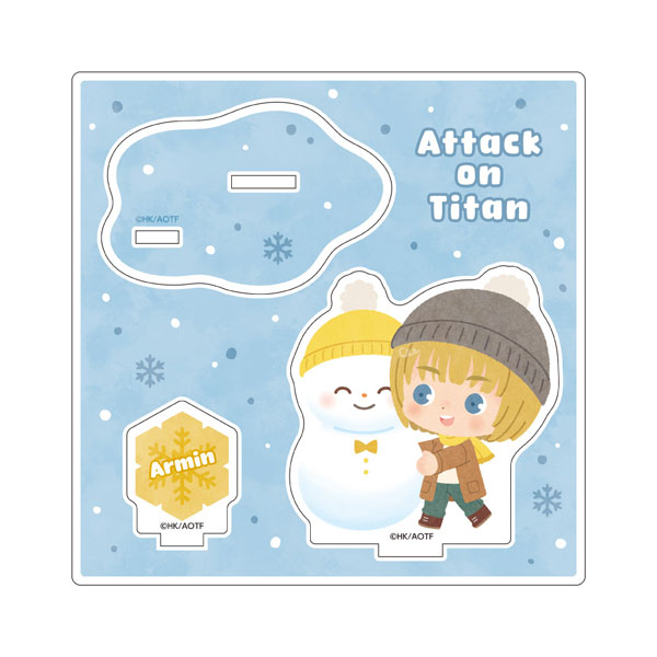 Caravan Attack on Titan Chibi Chara Acrylic Stand Snowman ver. Armin Arlert Bild 1
