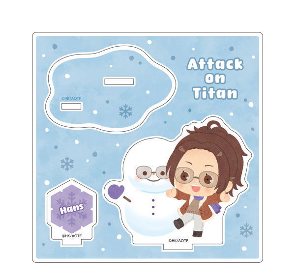 Caravan Attack on Titan Chibi Chara Acrylic Stand Snowman ver. Hange Zoe รูปภาพ 1