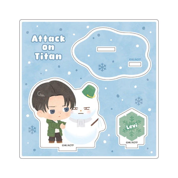 Caravan Attack on Titan Chibi Chara Acrylic Stand Snowman ver. Levi Ackerman